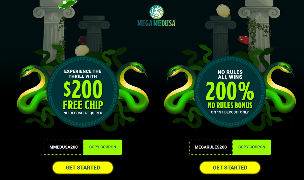 Mega Medusa Exclusive Bonuses Page